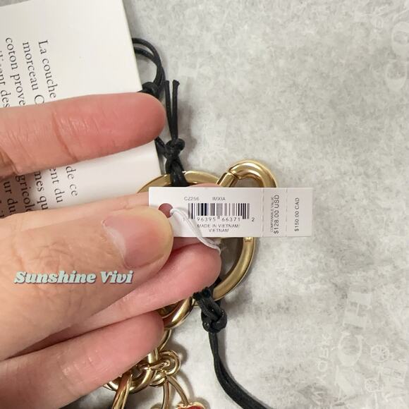 NWT Coach Circular Coin Pouch Bag Charm In Signature Denim CZ256 - Picture 2 of 5